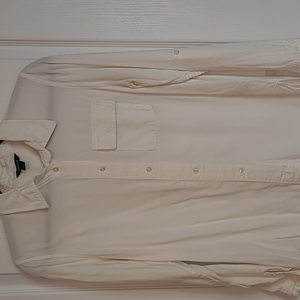 RWCO Off White Long Button Down Shirt